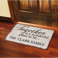 Personalized "Together is a Wonderful Place to Be" Doormat, 17" x 27"   563288332